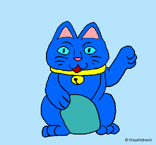 Dibujo Gato de la suerte pintado por Rinnika
