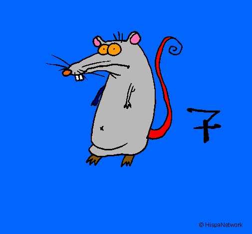 Dibujo Rata pintado por Gonchi