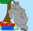 Dibujo Horton pintado por piano