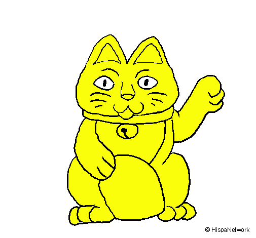 Dibujo Gato de la suerte pintado por 9Luis9