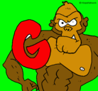 Dibujo Gorila pintado por michelle 