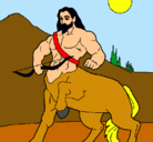 Dibujo Centauro con arco pintado por chihuahua