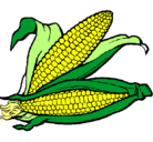 Dibujo Mazorca de maíz pintado por elabes