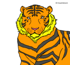 Dibujo Tigre pintado por jacob