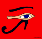 Dibujo Ojo Horus pintado por abraha