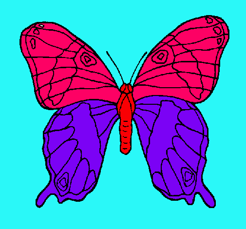 Dibujo Mariposa pintado por melany