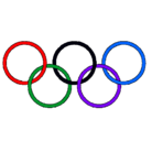 Dibujo Anillas de los juegos olimpícos pintado por nino