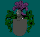 Dibujo Escudo de armas y casco pintado por chumel