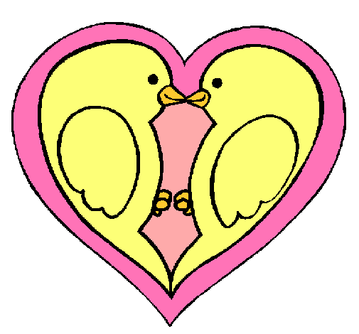 Dibujo Pajaritos enamorados pintado por mery_chicl
