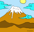 Dibujo Monte Fuji pintado por mariachiqui