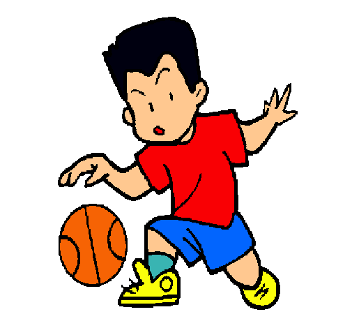 Dibujo de Niño botando la pelota pintado por Baloncesto en  el  día 19-02-11 a las 23:23:08. Imprime, pinta o colorea tus propios dibujos!