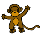 Dibujo Mono pintado por monito 