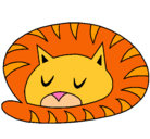 Dibujo Gato durmiendo pintado por narutochib