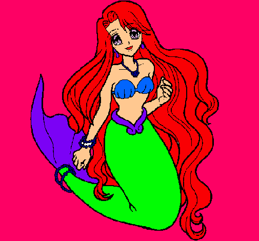 Dibujo Sirenita pintado por aquetzalli