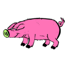 Dibujo Cerdo con pezuñas negras pintado por FILIPOV