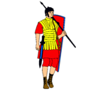Dibujo Soldado romano pintado por jkuhhyg