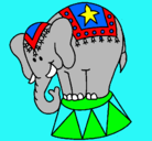 Dibujo Elefante actuando pintado por maryfer