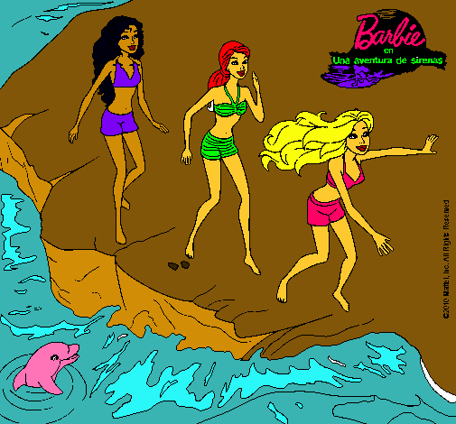 Barbie y sus amigas en la playa