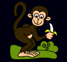 Dibujo Mono pintado por chtta