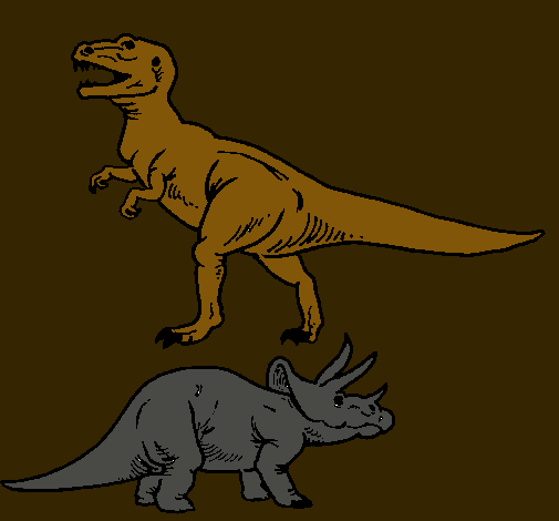 Triceratops y tiranosaurios rex