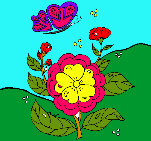 Dibujo Flores II pintado por vick