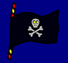 Dibujo Bandera pirata pintado por raquel1