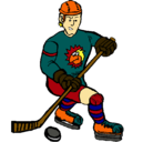 Dibujo Jugador de hockey sobre hielo pintado por 9587255