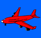 Dibujo Avión de pasajeros pintado por yada