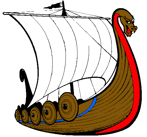 Dibujo Barco vikingo pintado por MARIOFERNANDEZ