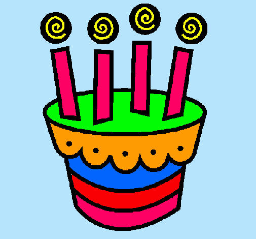 Dibujo de Tarta con velas pintado por Belas en  el día 14-02-11  a las 00:14:42. Imprime, pinta o colorea tus propios dibujos!