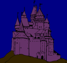 Dibujo Castillo medieval pintado por critina