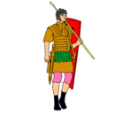 Dibujo Soldado romano pintado por luken