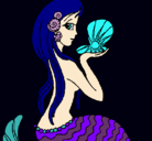 Dibujo Sirena y perla pintado por Michiiithaaaxxx