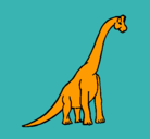 Dibujo Braquiosaurio pintado por leivil