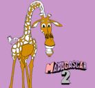 Dibujo Madagascar 2 Melman pintado por ros1356