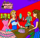 Dibujo Barbie en una tienda de ropa pintado por carmenchucf
