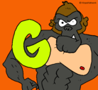 Dibujo Gorila pintado por alexgil
