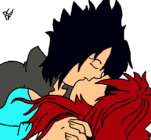 el beso de erza y ​​jellal