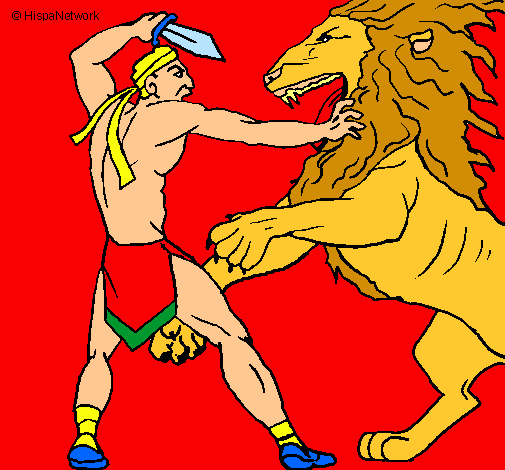 Gladiador contra león