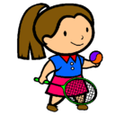 Dibujo Chica tenista pintado por totombar