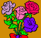 Dibujo Ramo de rosas pintado por melany