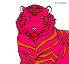 Dibujo Tigre pintado por chantall