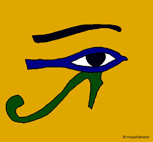 Dibujo Ojo Horus pintado por narutochib