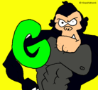 Dibujo Gorila pintado por patricio1