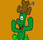 Dibujo Cactus con sombrero pintado por nachoman