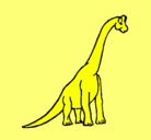 Dibujo Braquiosaurio pintado por dinoaurio 