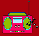 Dibujo Radio cassette 2 pintado por CUCULUCU