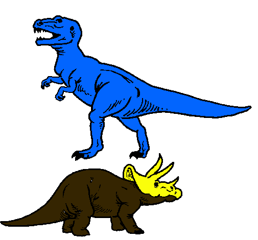 Triceratops y tiranosaurios rex