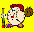 Dibujo Bola de béisbol pintado por mario10