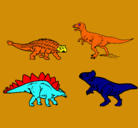 Dibujo Dinosaurios de tierra pintado por miro